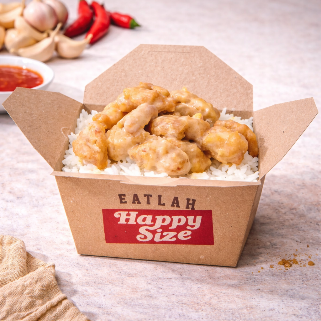 Happy Size Salted Egg Kiddo Chicken Rice ( No Spicy )